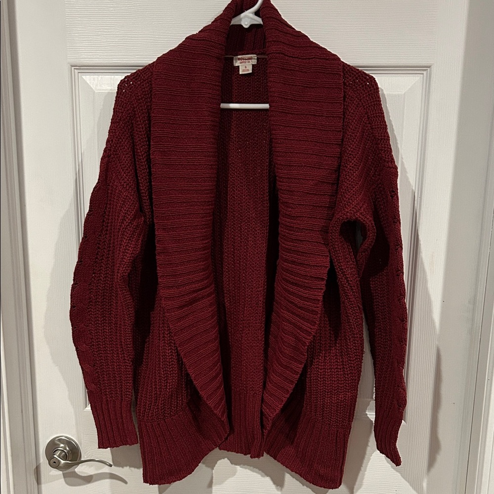 Mossimo Supply Co. Deep Red Open Cardigan